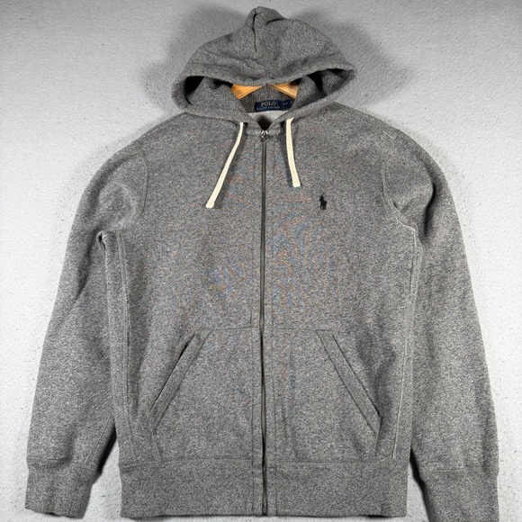 Polo Ralph Lauren Other - Polo Ralph Lauren Mens Full Zip Hoodie Heather Gray Fleece Pony Logo Medium